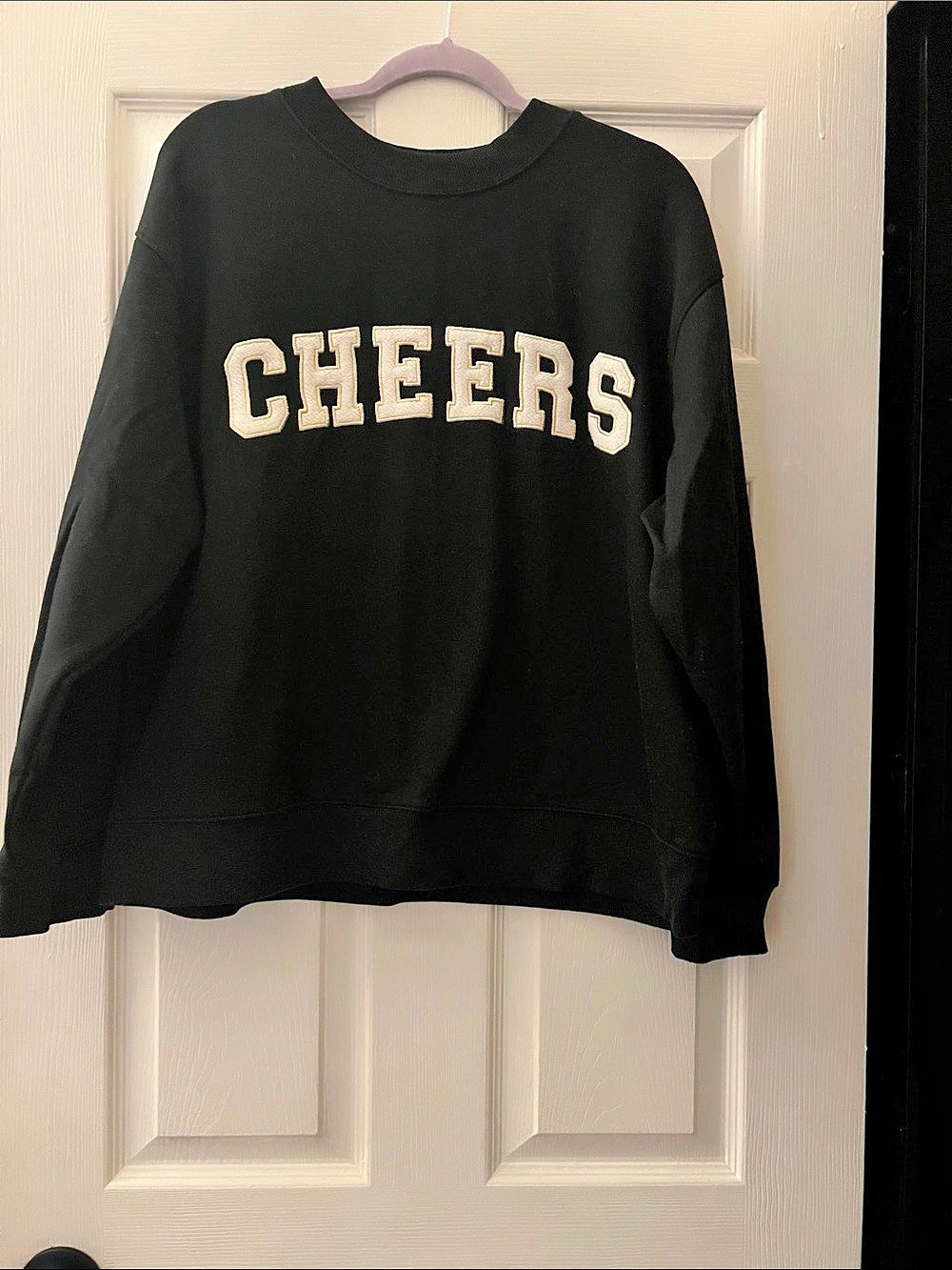 Universal Thread Cheers Graphic Sweatshirt Black XL